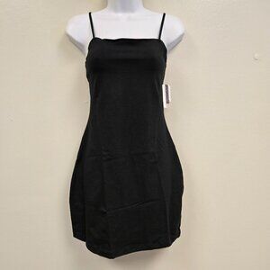 Nordstrom Basic Black Sleeveless Spaghetti Strap Mini Tank Dress S